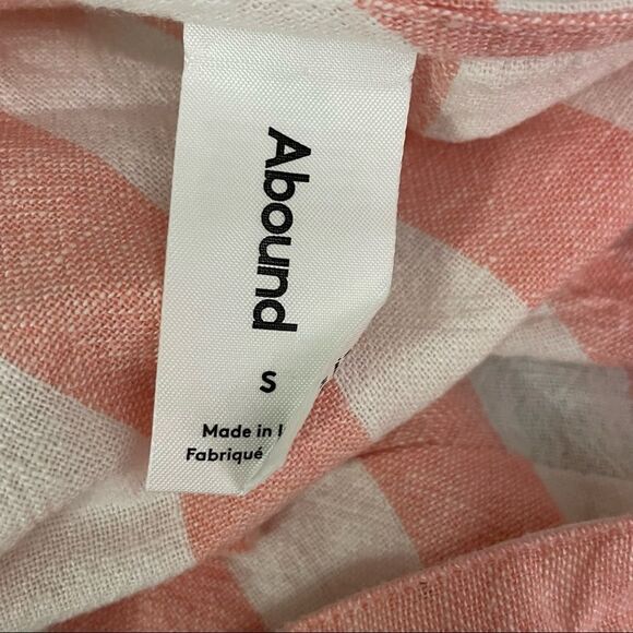 Abound Peach / Pink and White Vertical Striped Cropped Tank Size Small - Picture 7 of 11